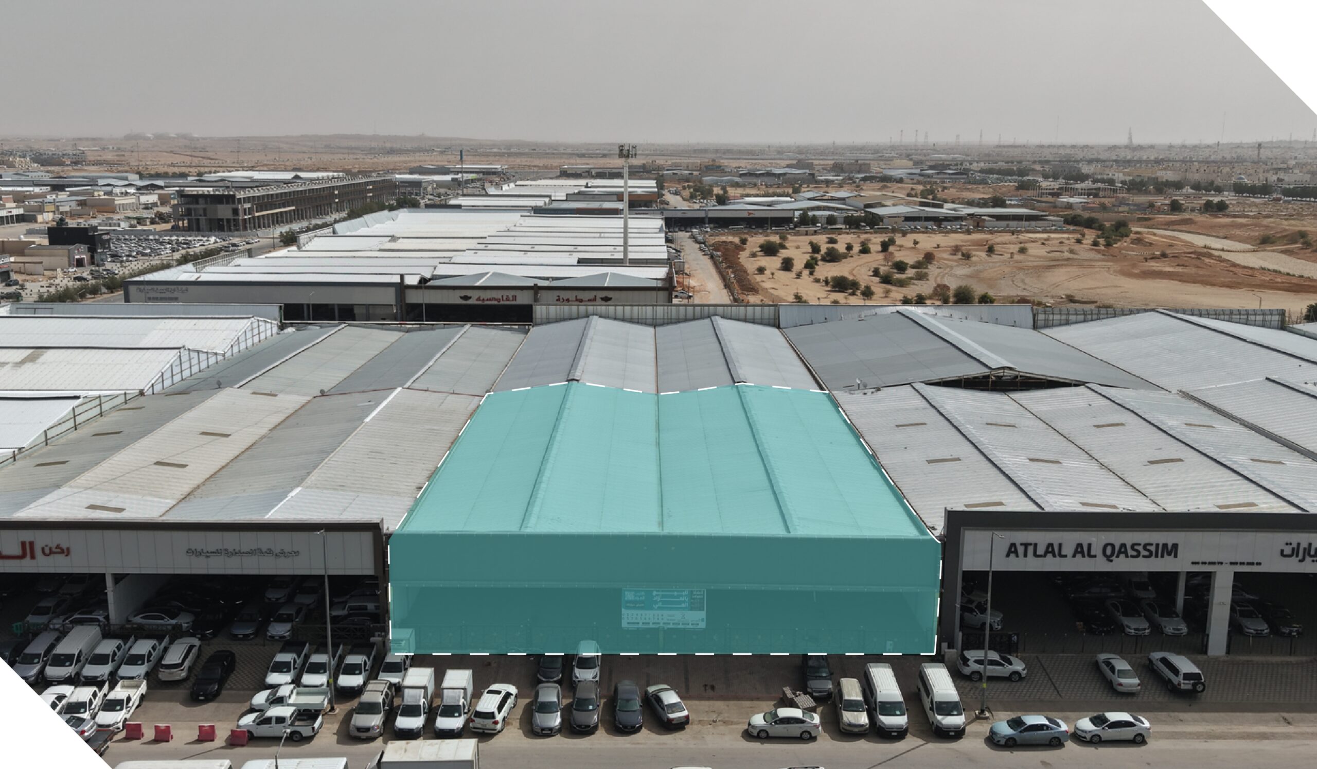 معرض سيارات بحي القادسية بمدينة الرياض بمساحة 2400 م